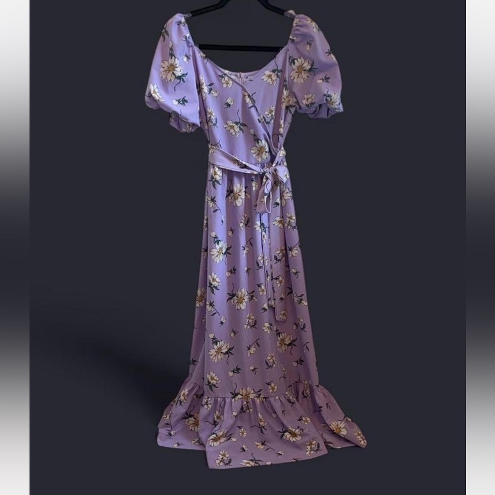 Floral Purple Maxi Dress
